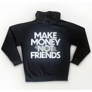LGND Supply Co. "Make Money Not Friends" Pullover Hoodie‎ Men's Large Black RARE